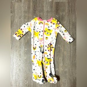 Baby girls 0/3 Month footed pajama